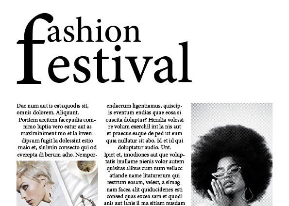 Fashion Festival magazine spread