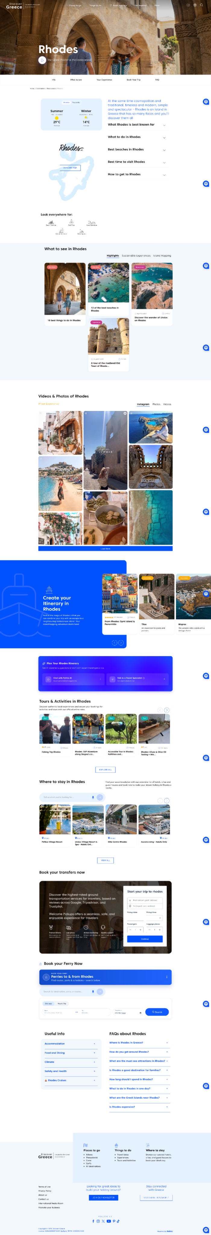 Discover Greece Rhodes destination page