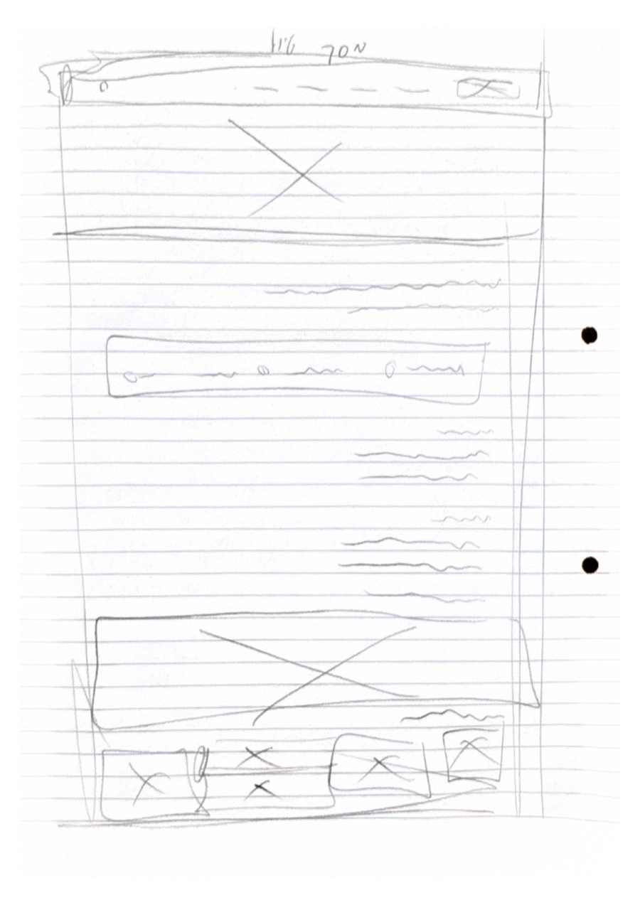 Hand-drawn wireframe sketch of the Austrip booking form