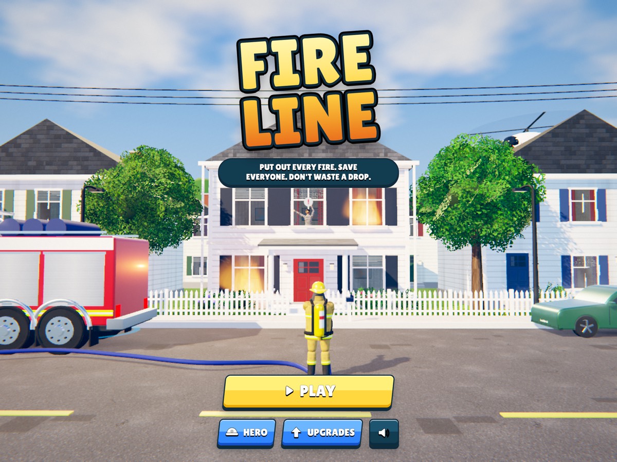 Fireline title screen with the game logo